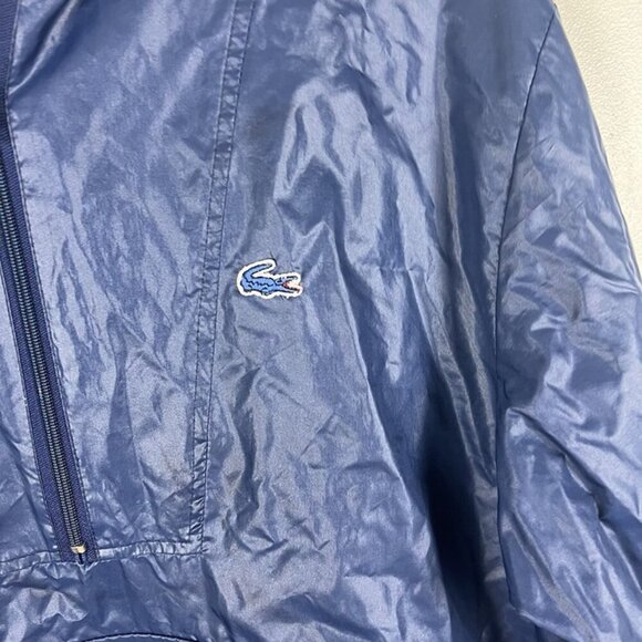 Vintage Izod Lacoste Pullover Jacket Men L Hooded Nylon Windbreaker 90s Gorpcore - Picture 2 of 7